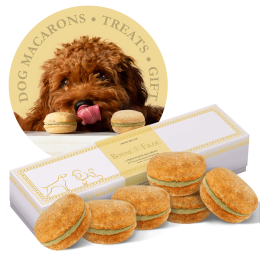 Dog Macarons - Count of 6 (Dog Treats | Dog Gifts) (Flavor: Creme Brulee)